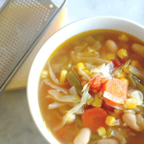Simple Chunky Vegetable Soup - Everyday Healthy Recipes